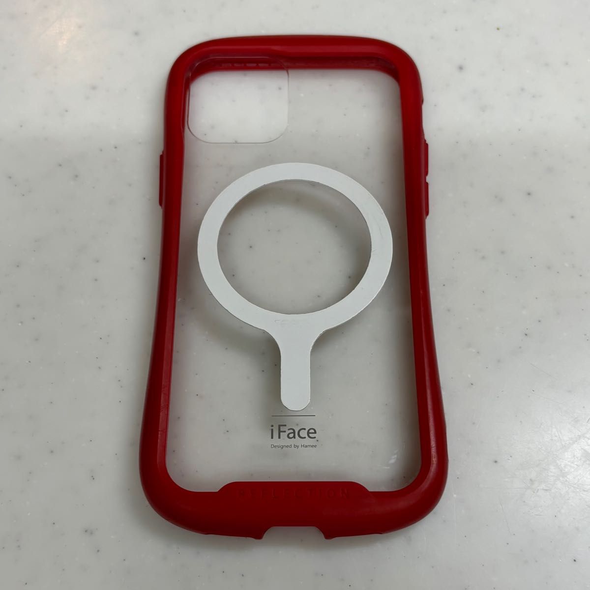 iPhone12miniケース　iFace REFLECTION赤(朱色？) マグネット対応　中古品