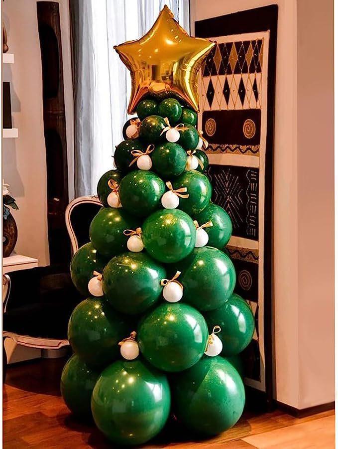 【在庫処分セール】 クリスマスツリー ビッグ バルーン 風船 クリスマス Xmas 緑 イベント 簡単 飾り付け お手軽 かわいい 韓国