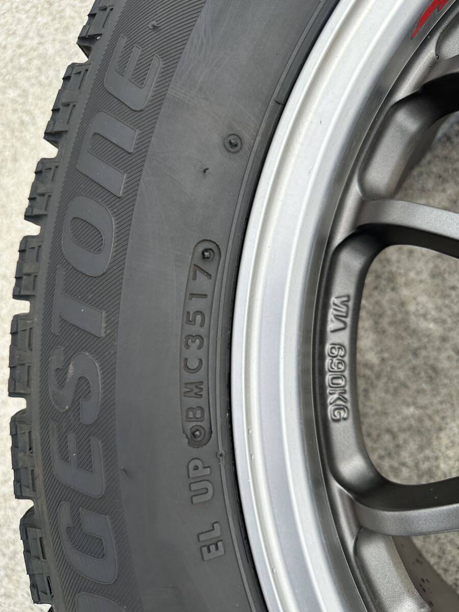 RAYS RE30 CS 17インチ 7.5J +50 114.3 5穴 4本セット クラブスポーツ スタッドレス 鍛造 ホイールブリヂストン バリ溝 SNOW の画像6