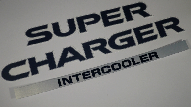 自作　AW11 ドアデカール　SUPER CHARGER + おまけでインタークーラー　メタル調ステッカー_画像1