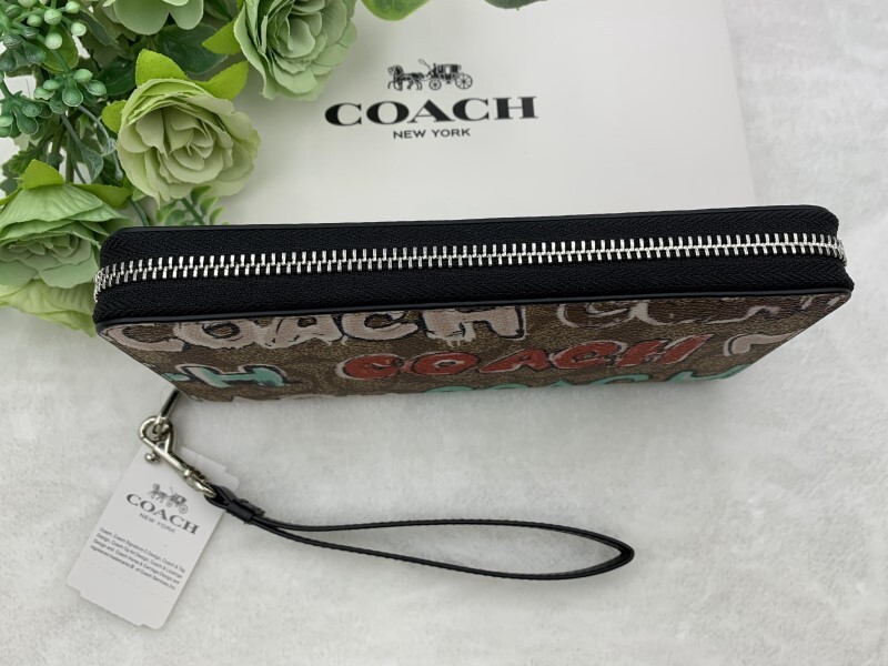 コーチ COACH 長財布 財布 レディース ギフト プレゼント 贈り物 シグネチャー ラウンドファスナー ロング ジップ 新品 未使用 CM837 A331_画像5