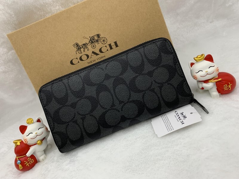 コーチ COACH 長財布 財布 プレゼント 贈り物 シグネチャー ロング ジップ 新品 未使用 アコーディオン メンズ ファッション F58112 C292