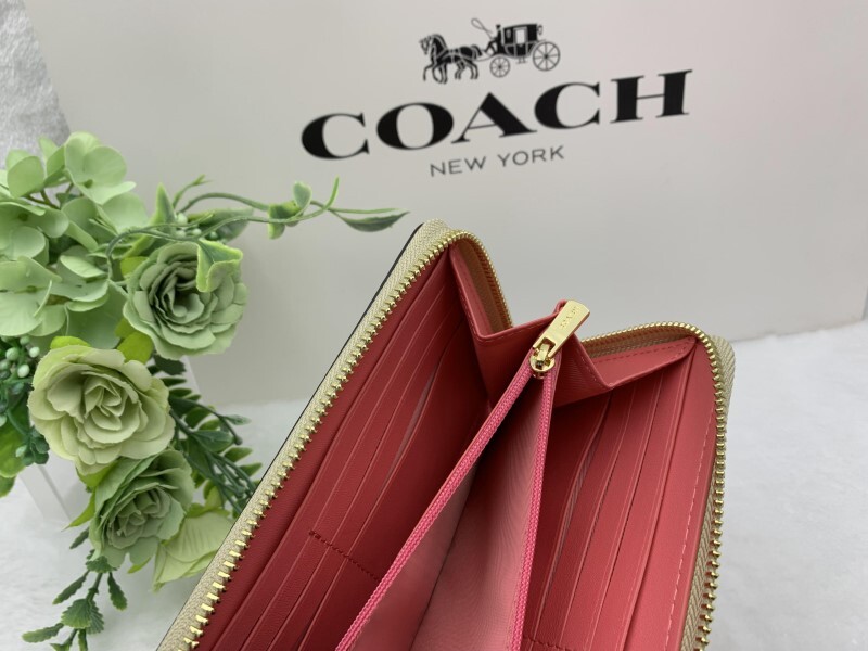 コーチ COACH 長財布 財布 レディース　花柄 プレゼント 贈り物 シグネチャー ロング ジップ 新品 未使用 ファッション F73345 C085