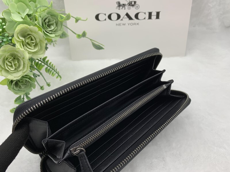 コーチ COACH 長財布 財布 メンズ ブラック 黒 プレゼント 贈り物 ギフトロング ジップ 新品 未使用 ファッション F74977 A191_画像8