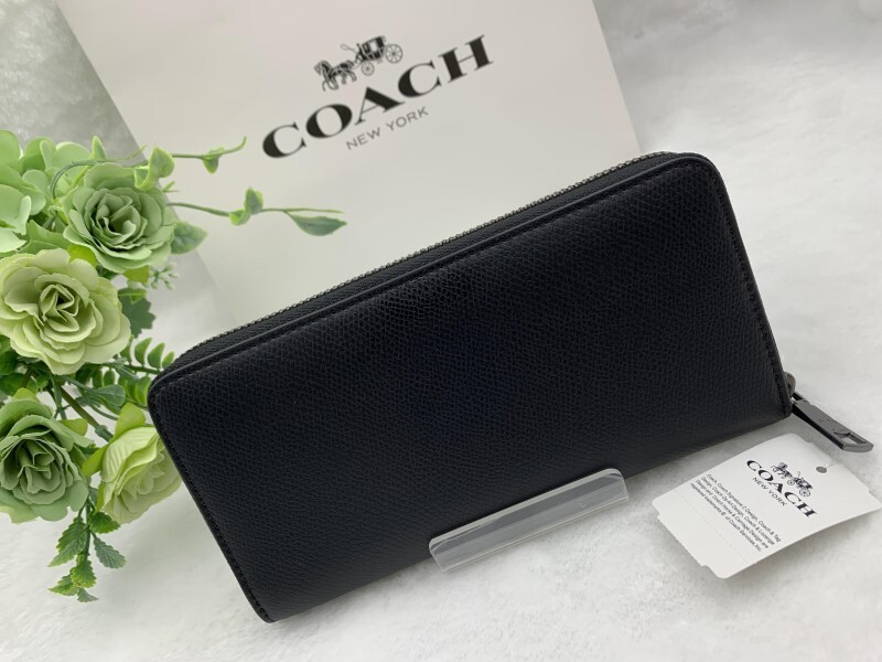 コーチ COACH 長財布 財布 メンズ ブラック 黒 プレゼント 贈り物 ギフトロング ジップ 新品 未使用 ファッション F74977 A191_画像4