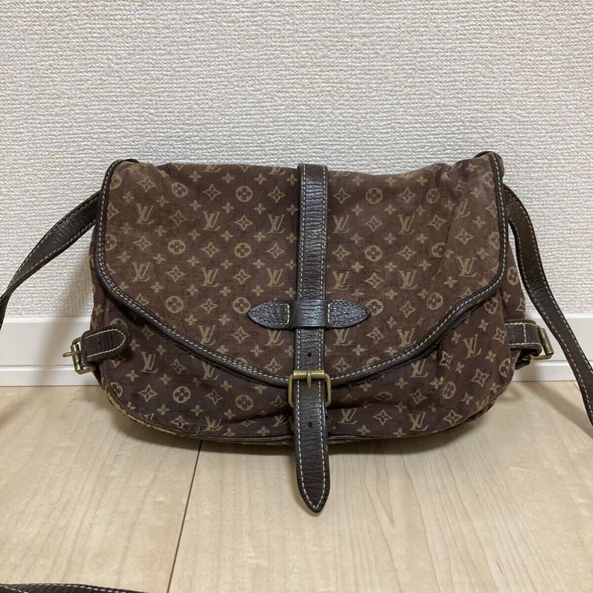 LOUIS VUITTON ルイヴィトン ソミュール３０ ミニラン エベヌ モノグラム M95227_画像1