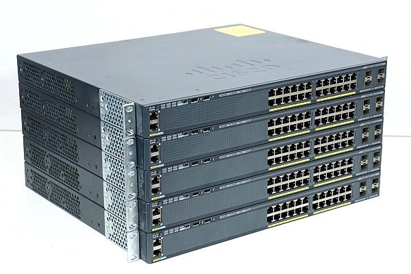Cisco/シスコ Catalyst 2960-X シリーズ スイッチ ５台セット▲WS-C2960X-24PS-L V06 中古▲送料無料の画像1