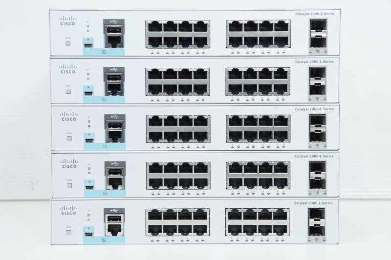 Cisco/シスコ Catalyst 2960-Lシリーズ スイッチ 5台セット▲WS-C2960L-16TS-LL V02 中古▲送料無料_画像2