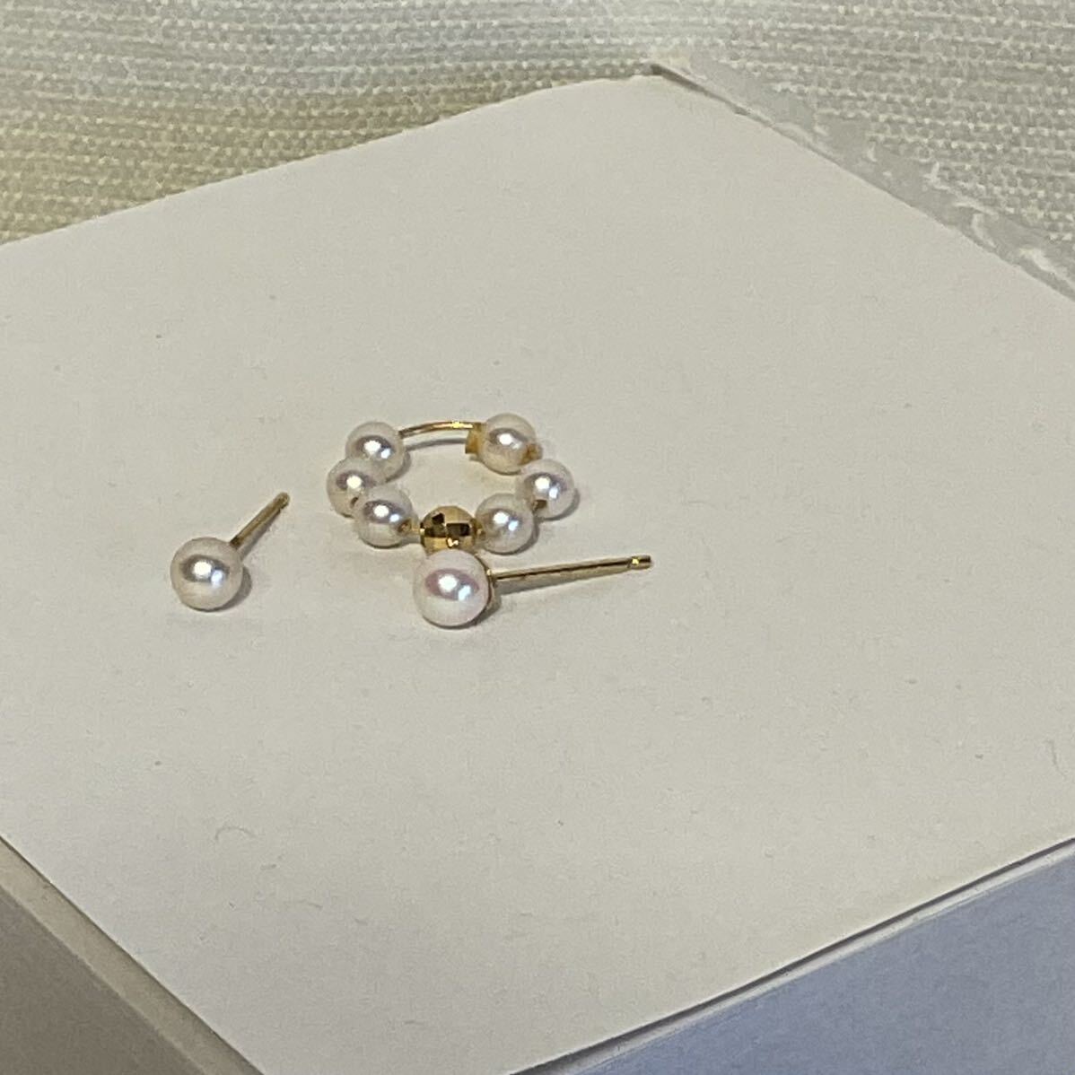 【ジャンク品】ピアス 金 ゴールド 石付き_画像2