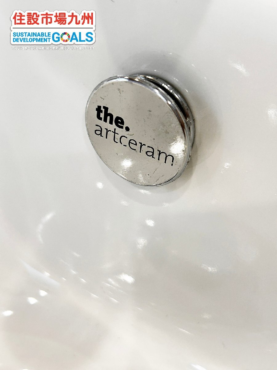 [ Fukuoka ] lavatory sink *the artceram*. drainage parts * mirror * tabletop less * sink :W625 H130 D475* model R exhibition installation goods *2 mouth shipping *AHI26_Yy