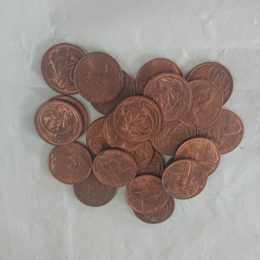 オーストラリア硬貨 ２セント エリマキトカゲ エリザベス女王  １０枚