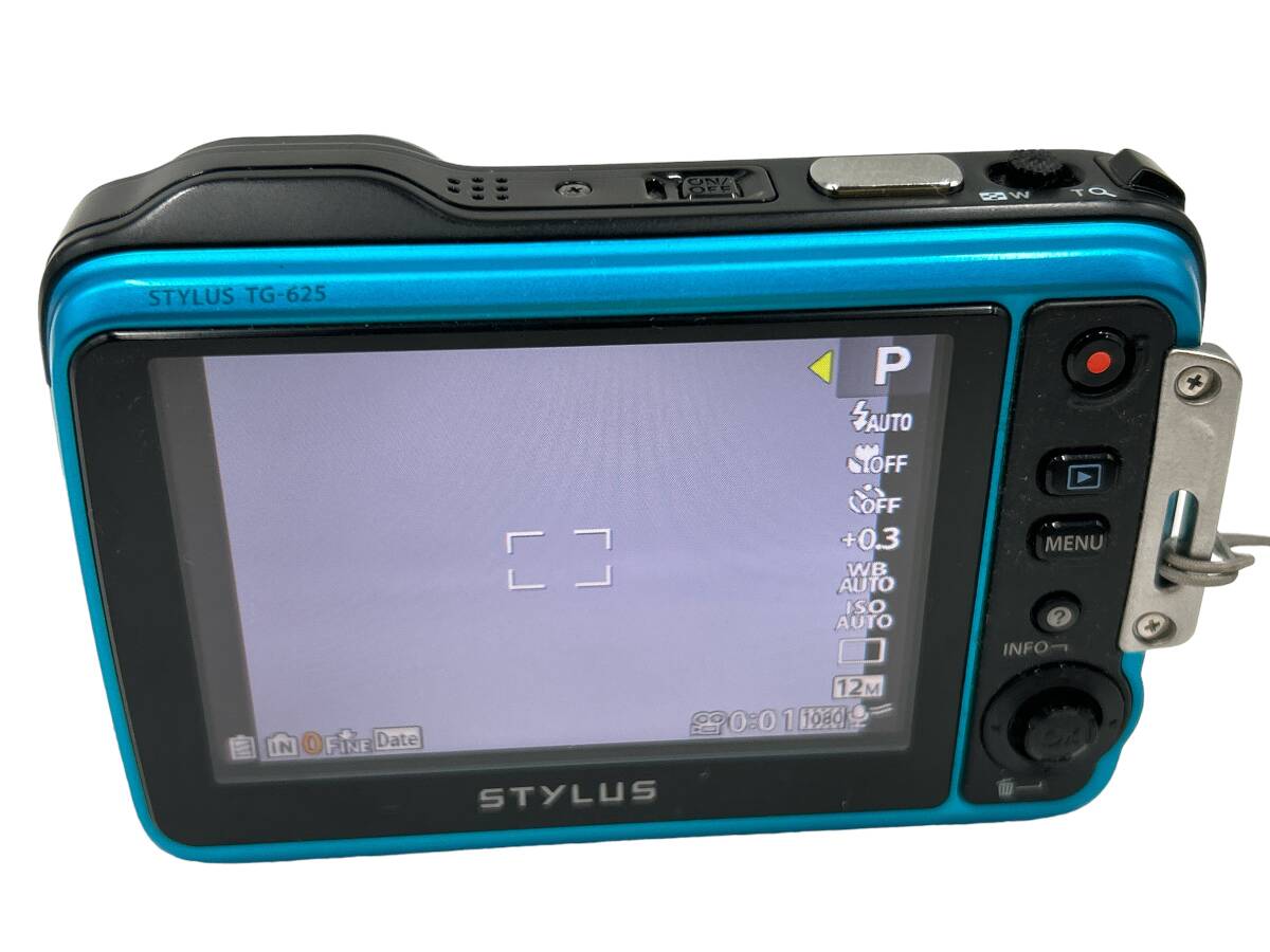 OLYMPUS Olympus STYLUS TG-625 blue 1200 ten thousand pixels back surface lighting type CMOS waterproof compact digital camera R1286