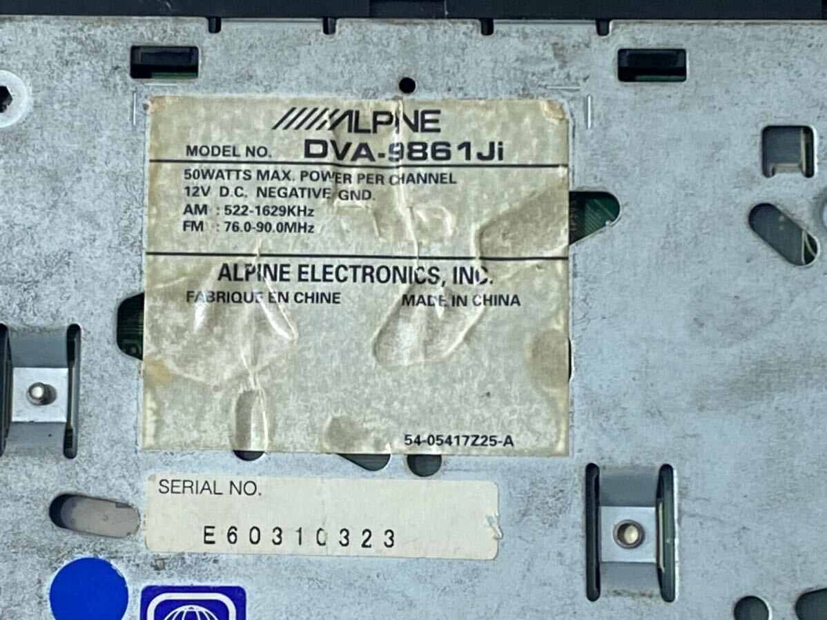 [ работоспособность не проверялась ]ALPINE( Alpine ) DVA-9861Ji Car Audio серийный No.E60310323 0406-34(8)