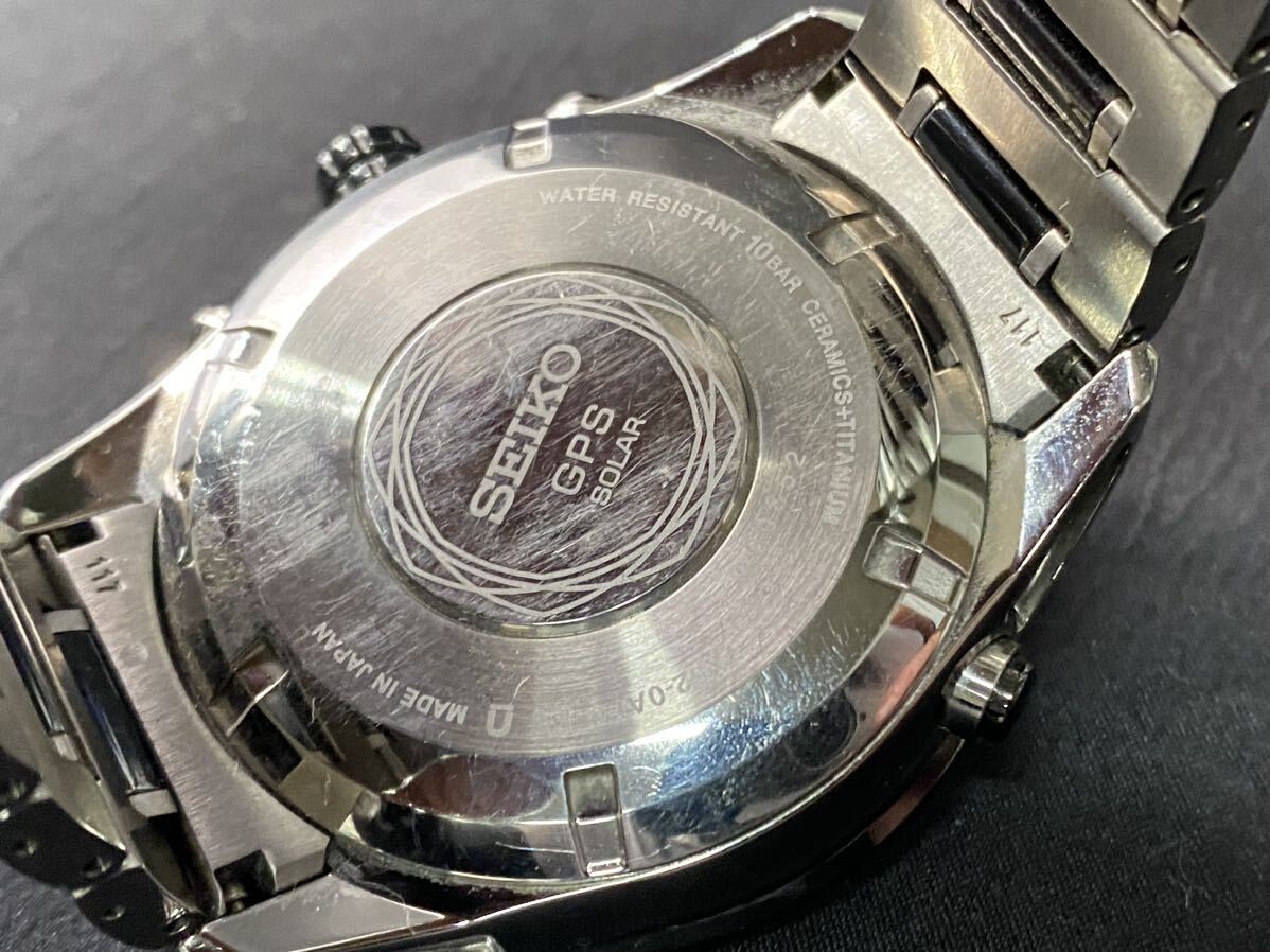 腕時計 SEIKO セイコー ASTRON アストロン GPS SOLAR 7X52-0AF0 電波ソーラー ブラック セラミック＋チタン 0426-19(6)の画像9