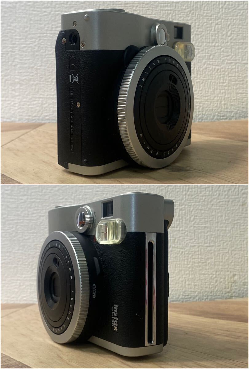 【1円〜 動作未確認】FUJIFILM インスタントカメラ チェキ insta mini 90 ネオクラシック ブラック 取説　元箱　フィルム付き　0419-10(6)