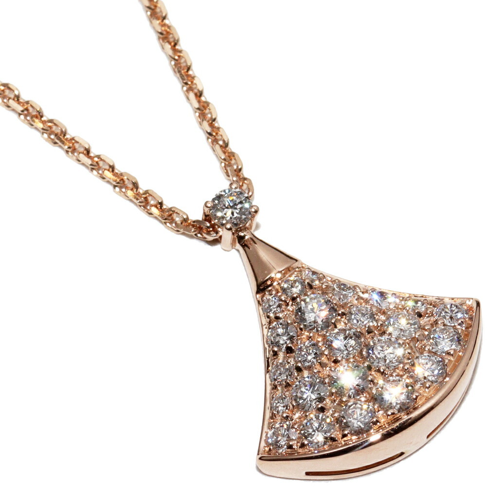 大人気 158637円 ダイヤ0.47ct K18PG ペンダントネックレス ブルガリ ネックレス