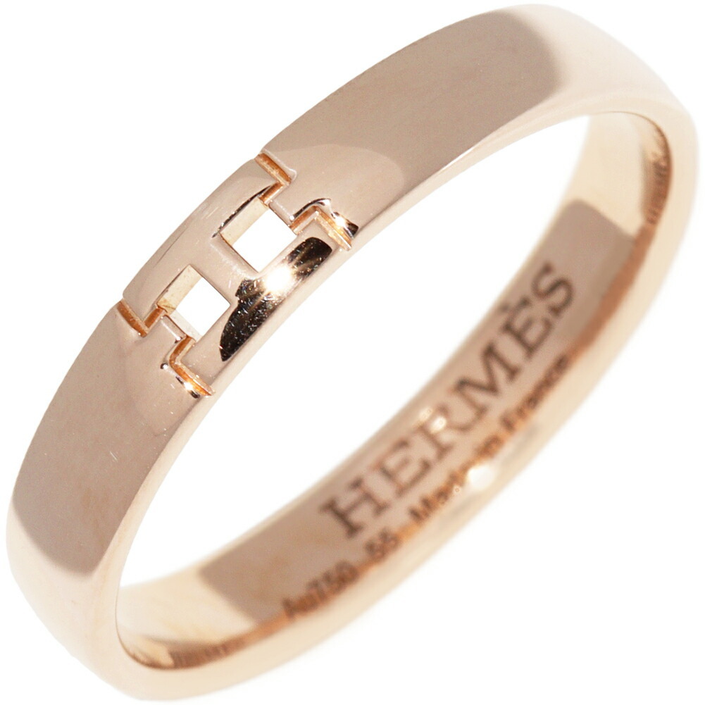 エルメス 指輪 K18PG エヴァー・ヘラクレスリング 幅3.4ミリ H119851B 00046_画像1