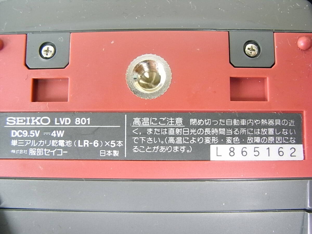 正規SEIKO 服部セイコー LVD801 カラー液晶アナログ小型テレビジャンク中古品 color television 88年製の画像5