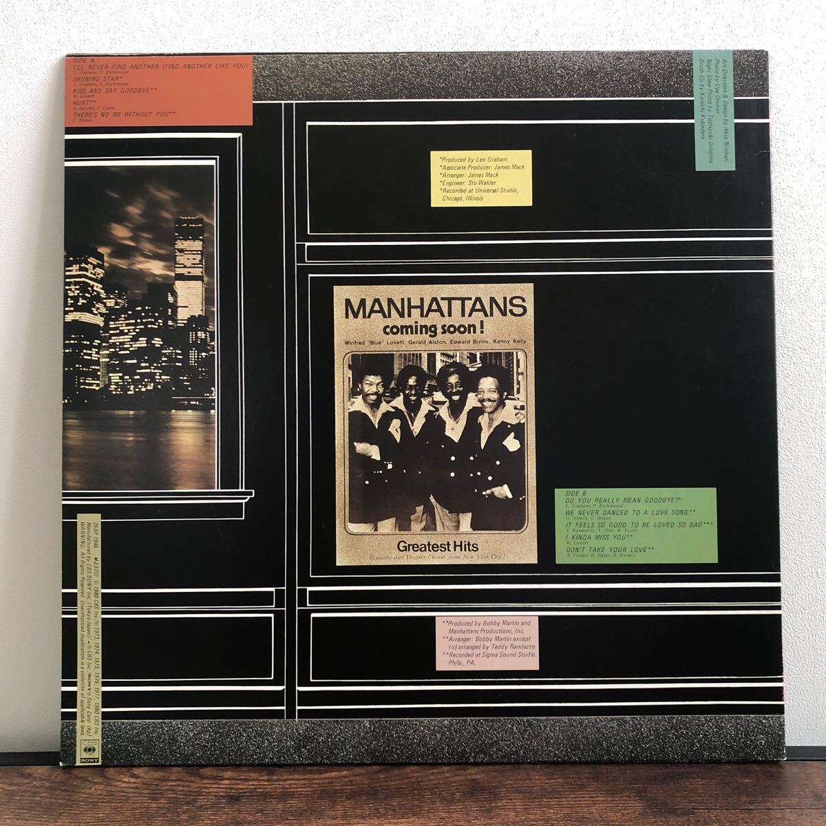 Manhattans / Greatest Hits マンハッタンズ レコード 国内盤_画像2