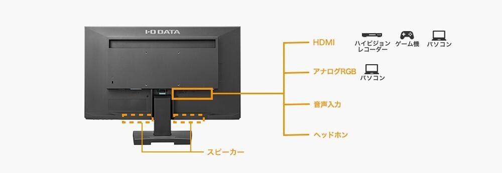 美品 液晶 モニター 21.5インチ アイオーデータ LCD-AH221EDB 広視野角 ADSパネル HDMI フルHD ディスプレイ 角度調整 ゲーム 匿名配送_画像3