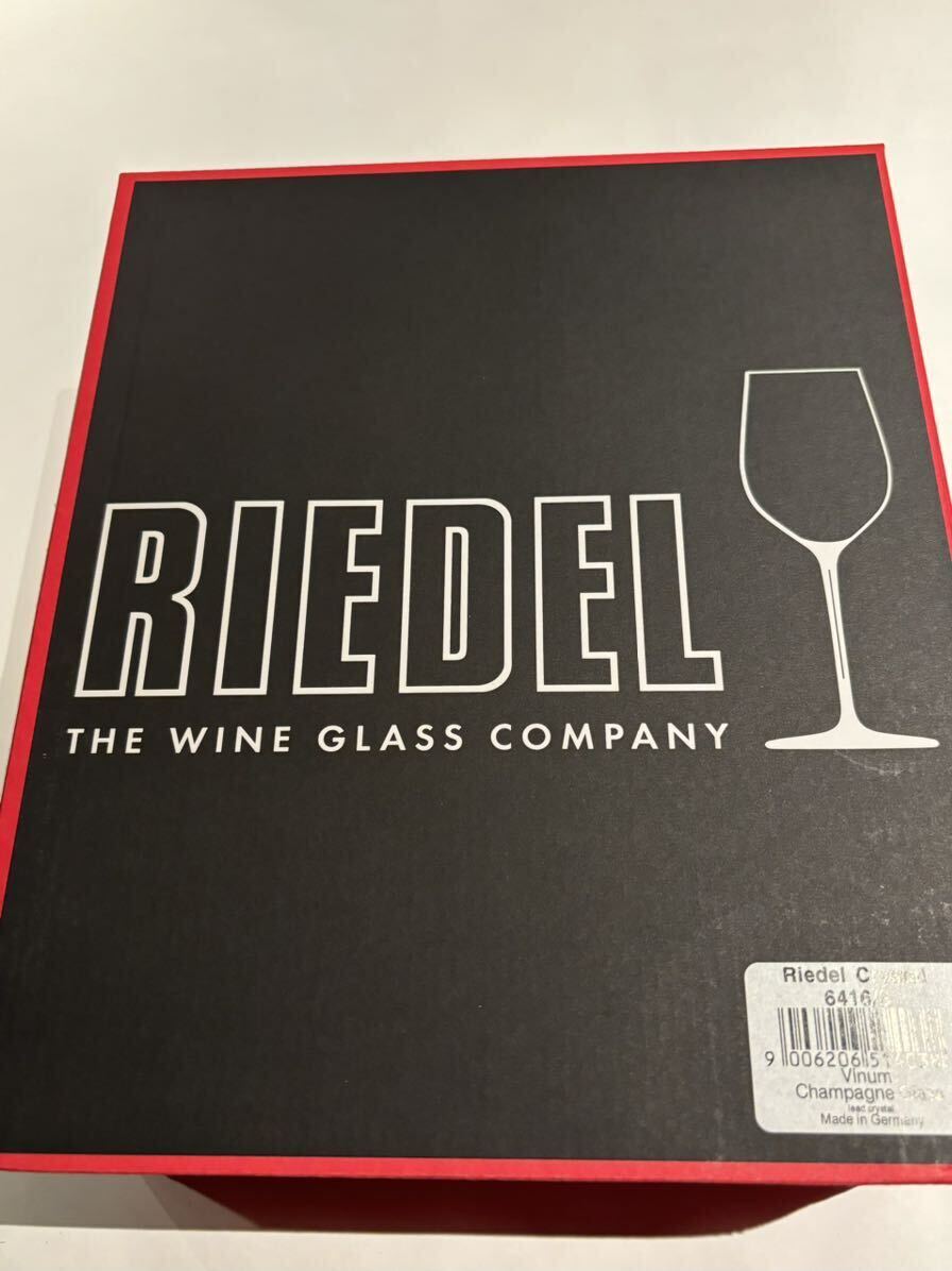 RIEDEL Lee Dell vi nom Champagne glass 2 legs set flute type product number 6416/8 unused goods home storage that ③ champagne glass 