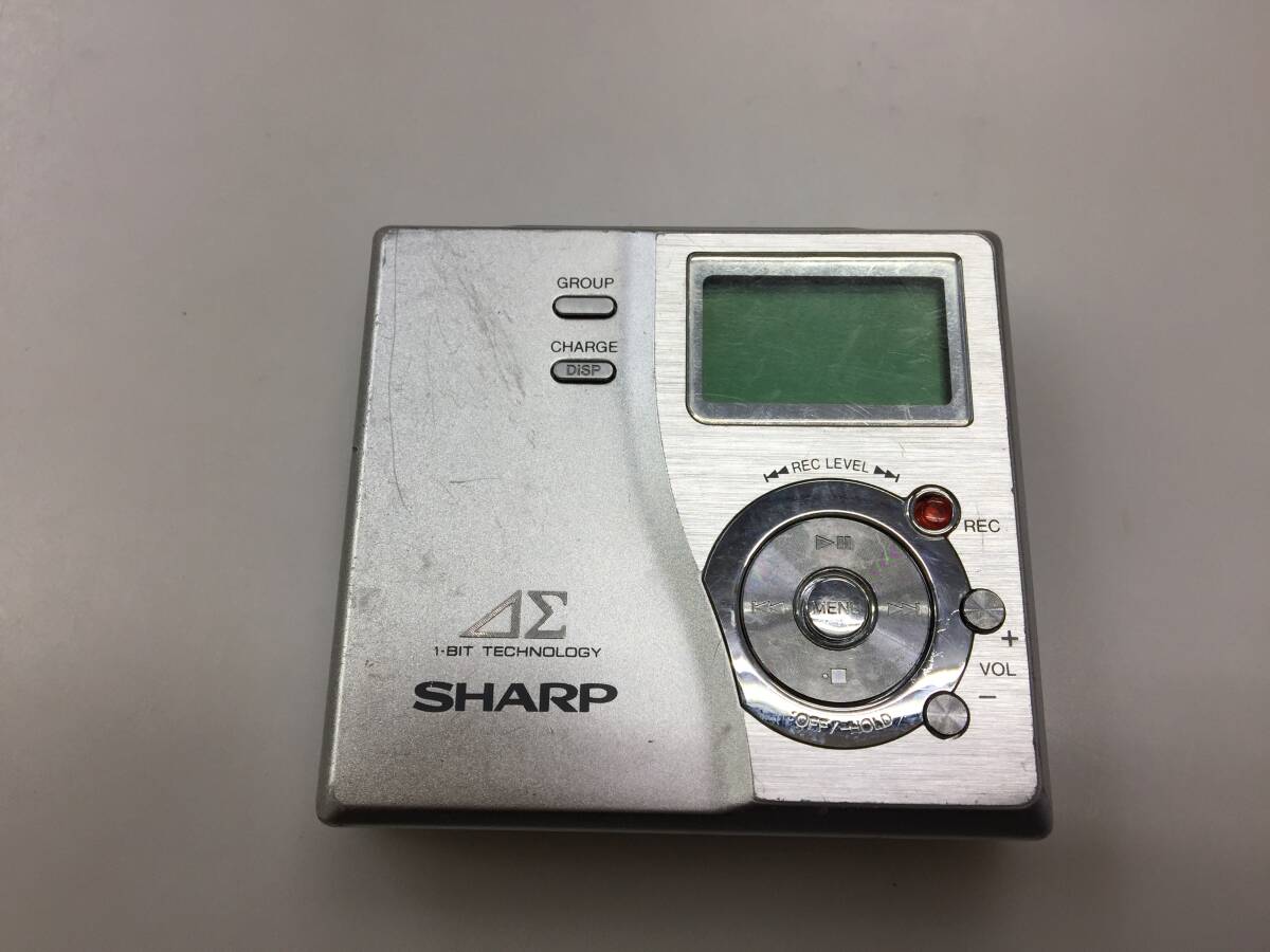 SHARP シャープ ポータブルMDレコーダー MD-DR77-S  本体のみ 中古品1795の画像1