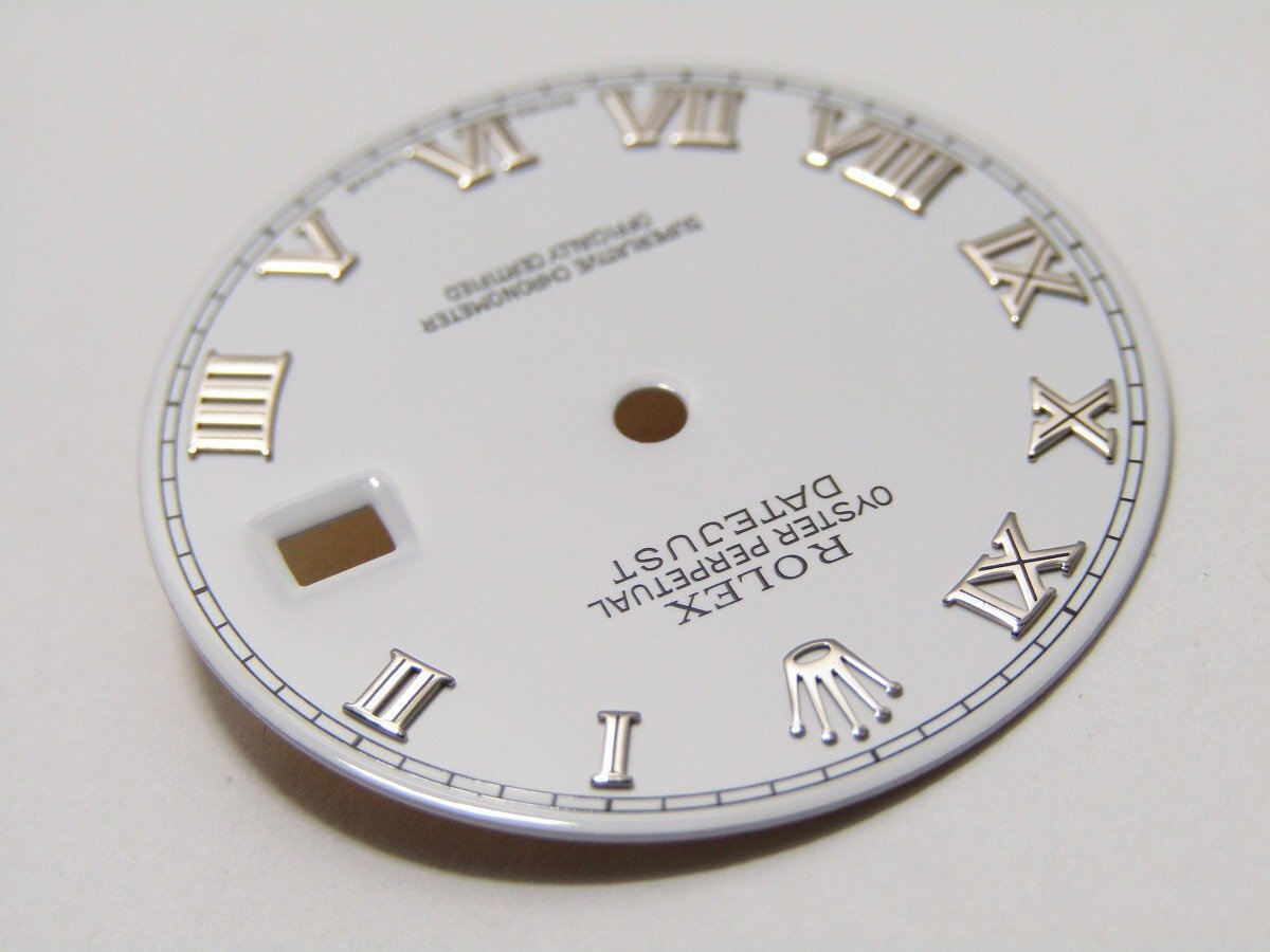 1円スタート 時計パーツ ROLEX 文字盤 針 デイトジャスト 16234 白文字盤 ホワイト ローマの画像3