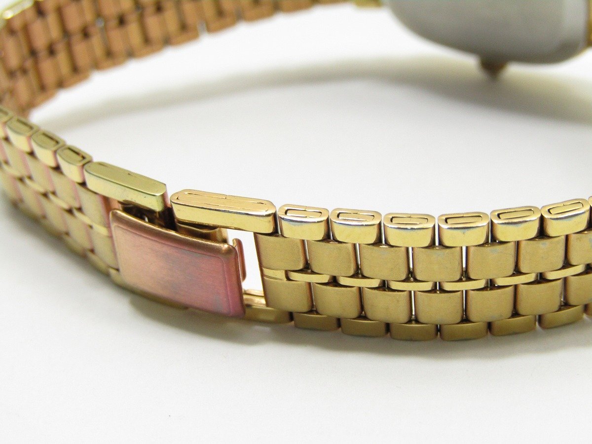 1円スタート 稼働品 オメガ DEVILLE デビル レディース腕時計 手巻き ゴールド文字盤 ベルト社外品の画像7