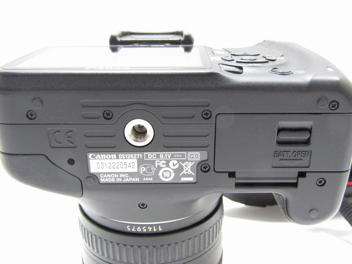 1円スタート Canon キャノン EOS Kiss x4 ダブルズームキット デジタル一眼レフカメラ レンズ 35-70mm 100-300mm 動作未確認_画像6