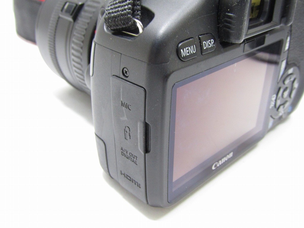 1円スタート Canon キャノン EOS Kiss x4 ダブルズームキット デジタル一眼レフカメラ レンズ 35-70mm 100-300mm 動作未確認_画像5