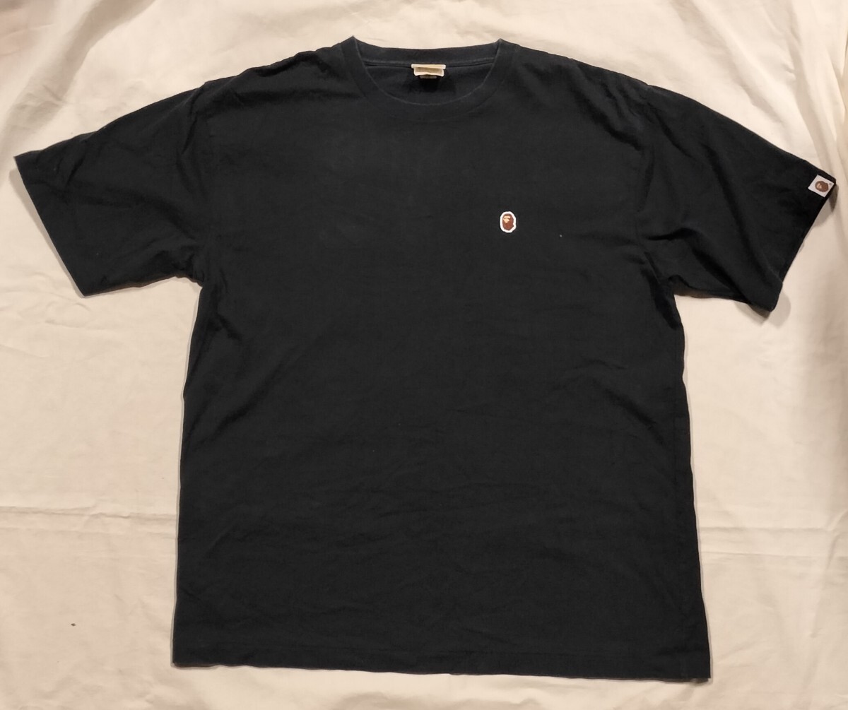 アベイシングエイプ Tシャツ 黒系 XLサイズ A・BATHING APE 半袖Tシャツ_画像1