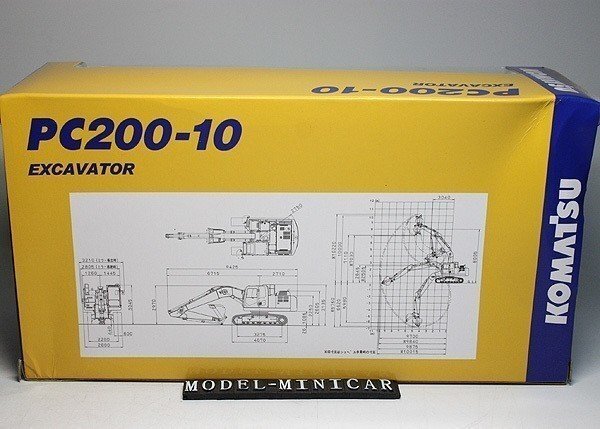▲超希少！ミニチュア 1/50 コマツ KOMATSU 油圧ショベル PC200-10 Excavatorの画像2