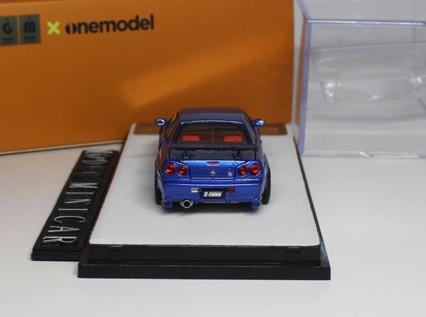 ▲全開閉！Blue！世界限定！One Model x PGM 1/64 日産 NISSAN GTR R34 スカイライン GT-R Skyline Z-Tune 金属製_画像6