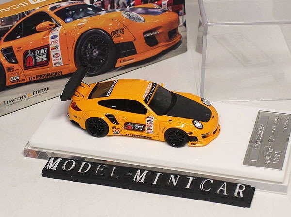 ▲入手困難！Yellow！世界限定699台！TP 1/64 ポルシェ Porsche 911 997 LBWK Liberty Walk LB Works 新品 Resin Model_画像4