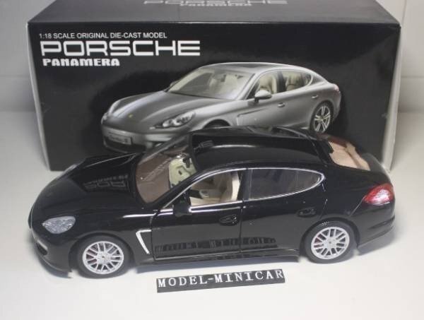 ▲超希少！PORSCHE 1/18 ポルシェ Panamera パナメーラ 黑の画像1