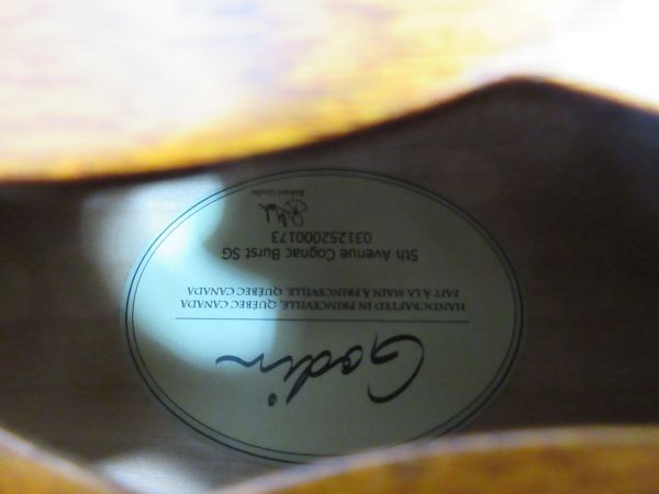 ◆Godin 5th Avenue Cognac Burst Made in CANADA ゴダン アーチトップ ピックギター メイド・イン・カナダ 現状渡しの画像3