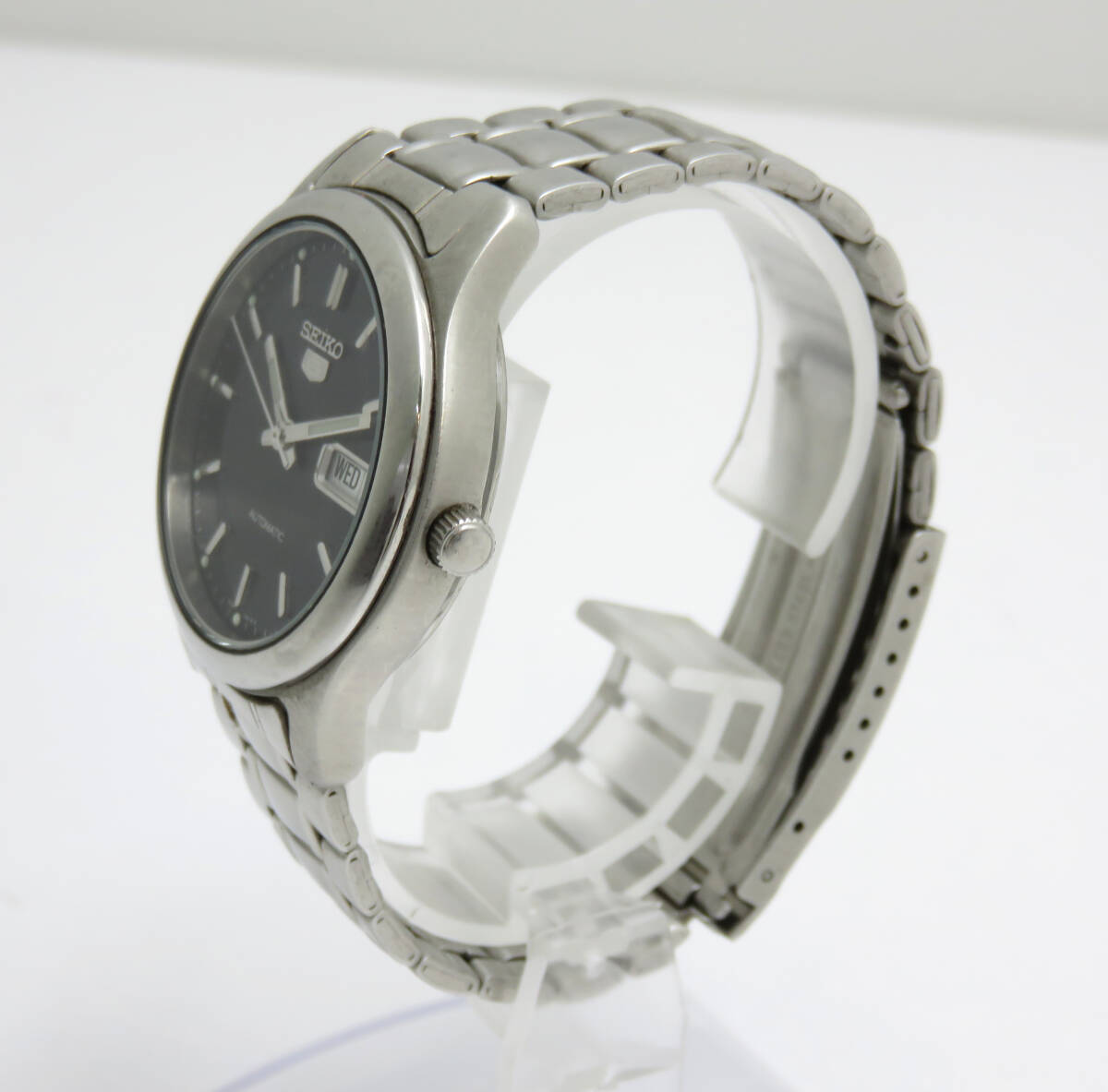 ☆SEIKO/セイコー 5 ファイブ 7S26-0080 黒文字盤 メンズ 腕時計 稼働品の画像3
