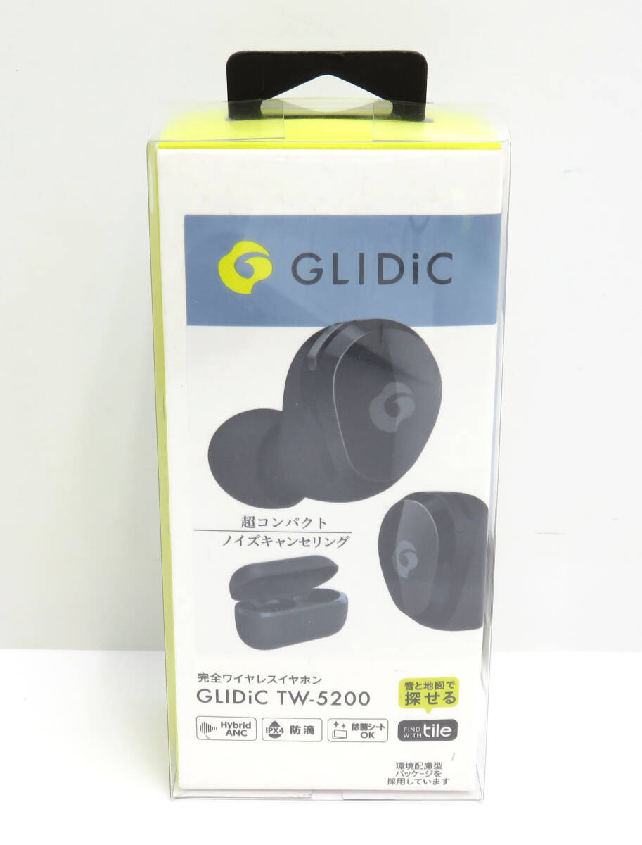 ☆未使用☆GLIDiC/グライディック 完全ワイヤレスイヤホン TW-5200 ブラック ノイズキャンセリング 保管品の画像1
