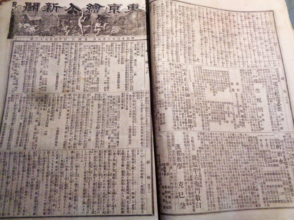 ●新聞   東京繪入新聞   明治13年6月2日～7月30日   合本1冊の画像2