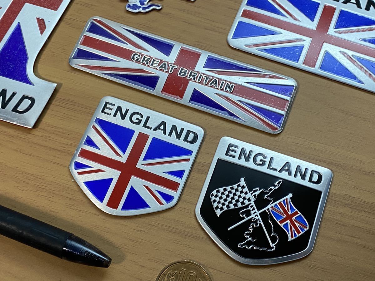 送料無料 新品 まとめて6枚 国旗 イングランド エンブレム ステッカー シール ミニ MINI ユニオンジャック U.K イギリス ランドローバー 等の画像4