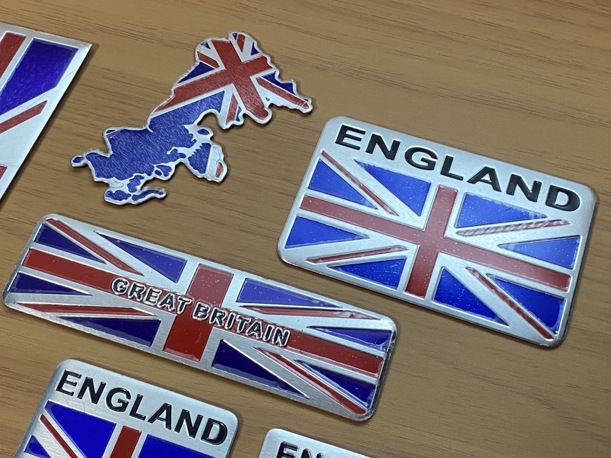 送料無料 新品 まとめて6枚 国旗 イングランド エンブレム ステッカー シール ミニ MINI ユニオンジャック U.K イギリス ランドローバー 等の画像3