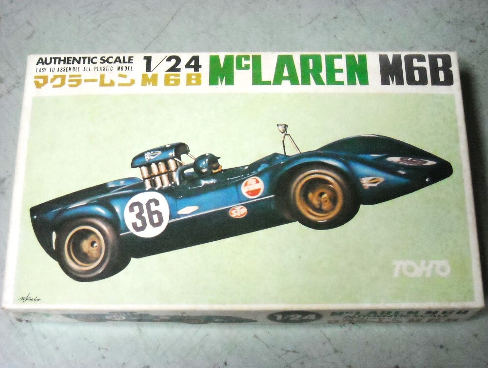 マクラーレン Ｍ６Ｂ　１９６８ ＳＣＣＡカンナムカー　１/２４　ぜんまい動力＊東宝模型 ＴＯＨＯ トーホーモケイ　シェルビー_画像1