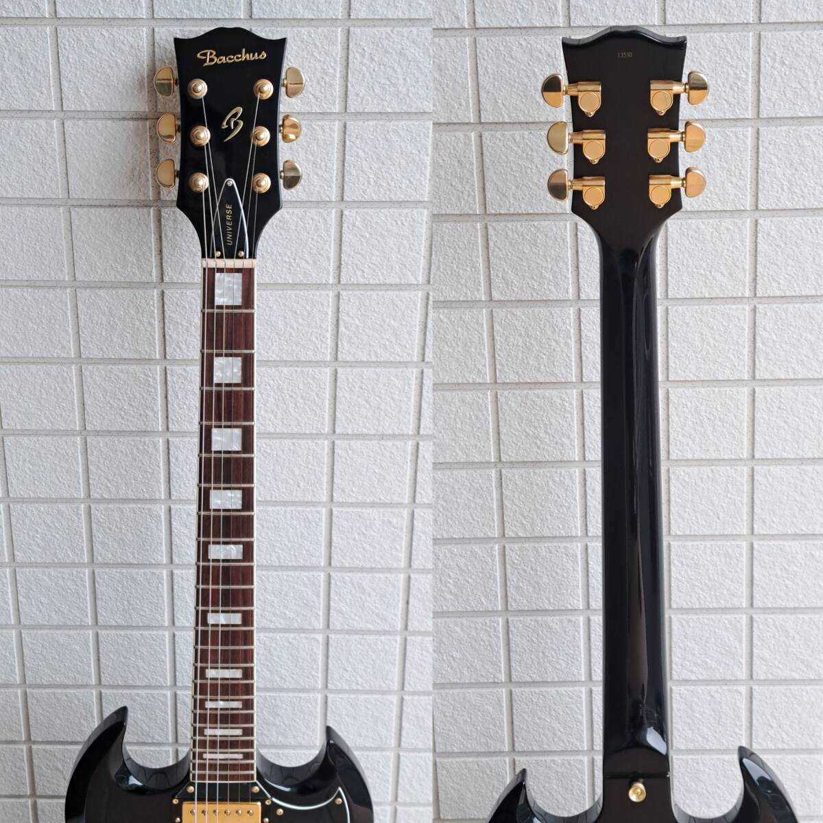 ■Bacchus BSG-3PU バッカス SG CUSTOM カスタム BLK マホガニー ボディ ネック Gibson ギブソン Epiphone エピフォン MOMOSE Deviserの画像8