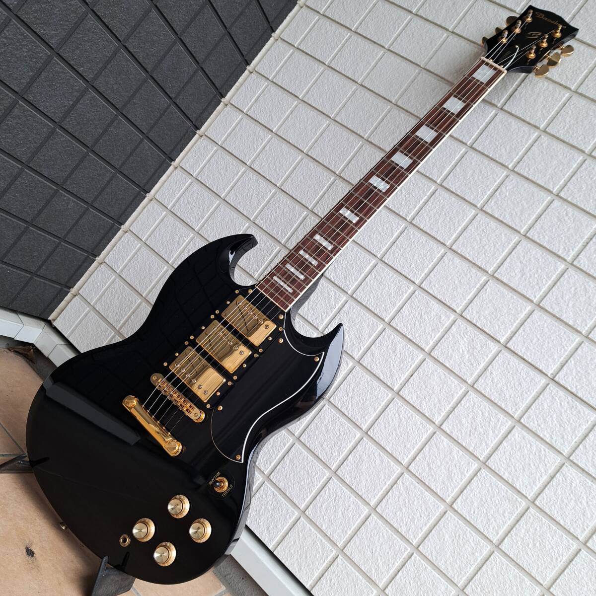 ■Bacchus BSG-3PU バッカス SG CUSTOM カスタム BLK マホガニー ボディ ネック Gibson ギブソン Epiphone エピフォン MOMOSE Deviserの画像1