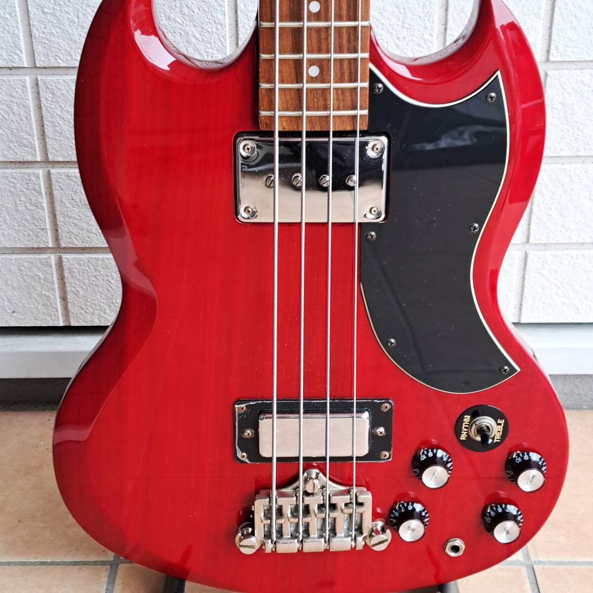 ■Tokai SG EB Bass トーカイ 東海楽器 CH Cherry Red チェリーレッド ベース Gibson ギブソン Epiphone エピフォンの画像5