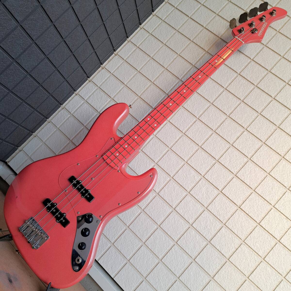 #FERNANDES RJB-CUSTOM CST MK all pink ALL PINK Jazz Bass JB Jazz base Jazz be Spark ru Sparkling metallic lame 