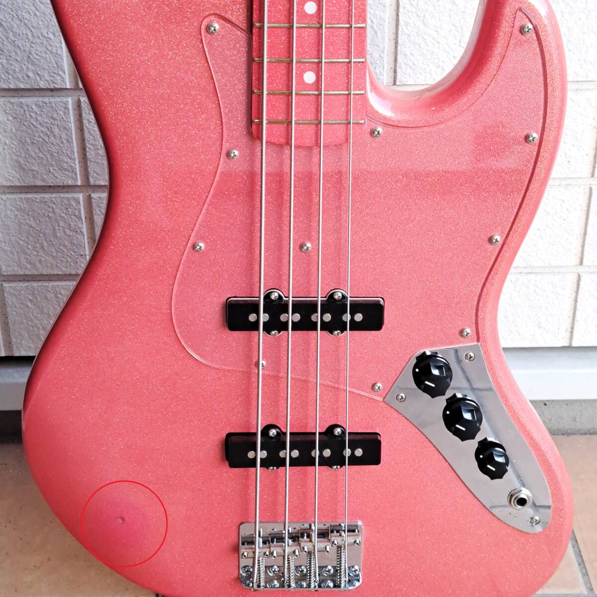 #FERNANDES RJB-CUSTOM CST MK all pink ALL PINK Jazz Bass JB Jazz base Jazz be Spark ru Sparkling metallic lame 