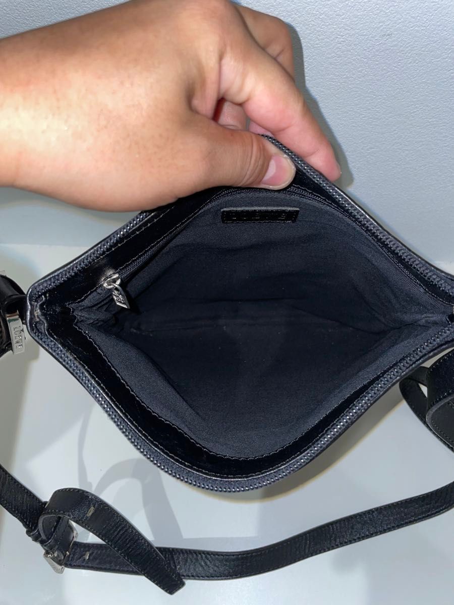 LOEWE ロエベ アナグラム ショルダーバッグ キャンバス レザー LOEWE ロエベ アナグラム ショルダーバッグ キャンバス レザー
