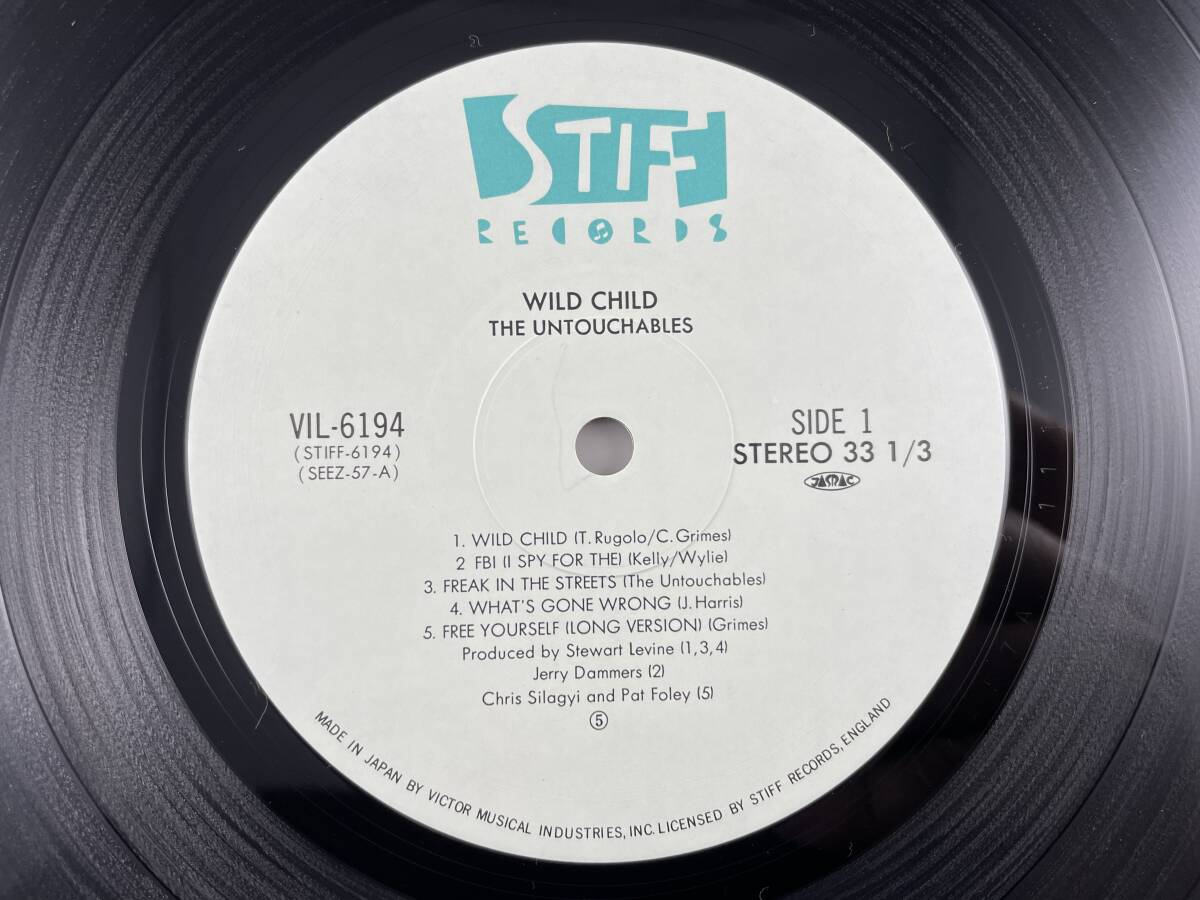 国内盤 帯付き LP The UNTOUCHABLES Wild Child VIL-6194 ジ・アンタッチャブルズの画像5