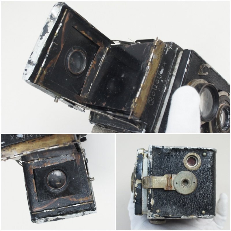 02★【ジャンク品】Rolleiflex ローライフレックス オリジナル 二眼カメラ 二眼レフ フィルムカメラ ブラック★488N7　/5ｂ*_画像7